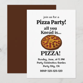 Pepperoni Pizza Party Inbjudningar