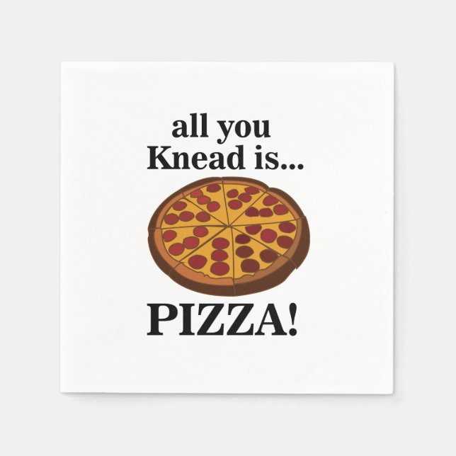 Pepperoni Pizza Party Pappersservett (Framsidan)