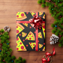 Pepperoni Pizza Patterned Pizza Birthday Presentpapper