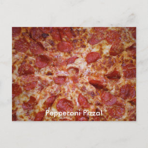 Pepperoni Pizza Postcard Vykort