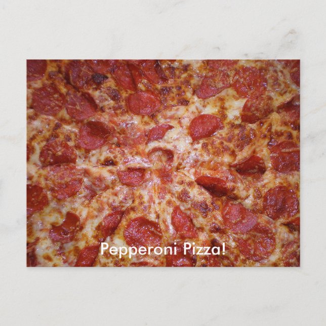 Pepperoni Pizza Postcard Vykort (Framsida)