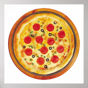 Pepperoni Pizza Poster