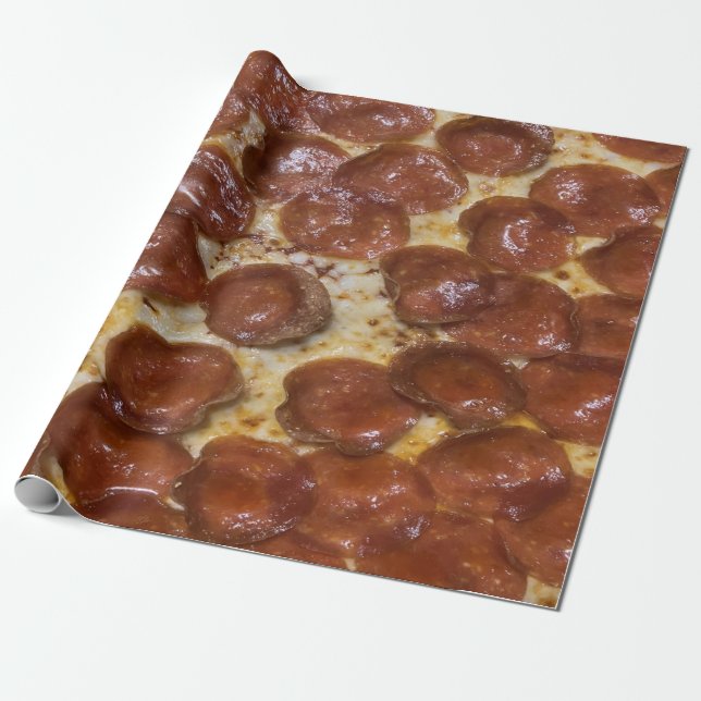 Pepperoni Pizza Presentpapper (Utrullad)