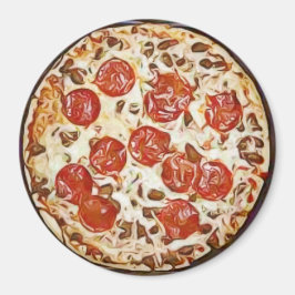Pepperoni Pizza Refrigerator Magnet