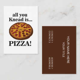 Pepperoni Pizza Restaurant Visitkort