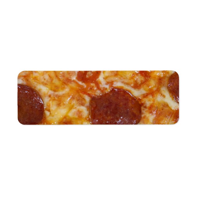 Pepperoni Pizza Returadress Etikett (Framsidan)