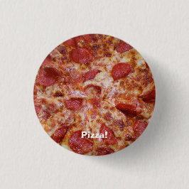 Pepperoni Pizza Round Button Knapp