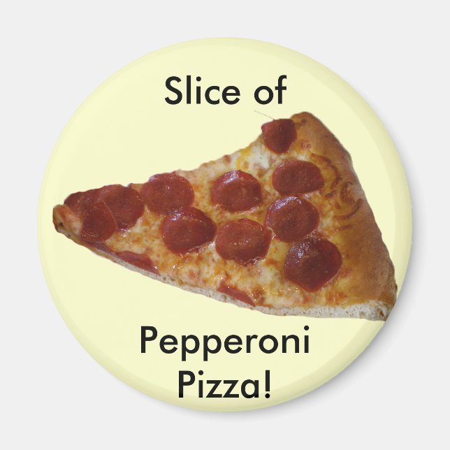 Pepperoni Pizza Slice Magnet (Framsidan)