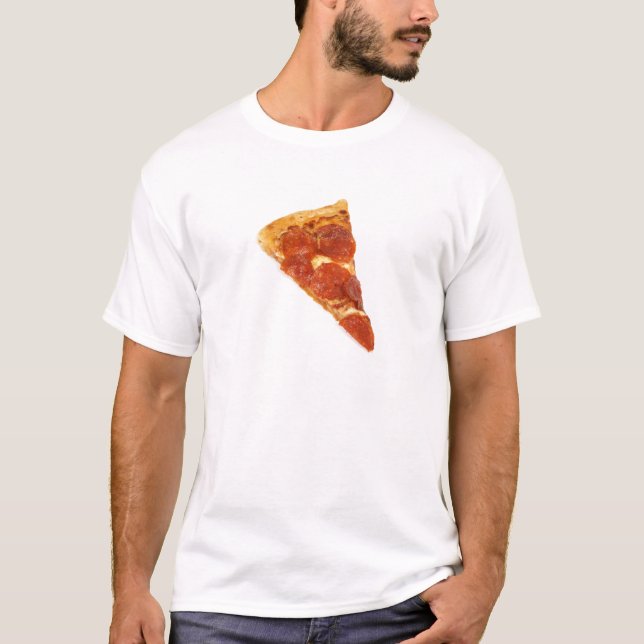 Pepperoni Pizza Slice Tee Shirt (Framsida)