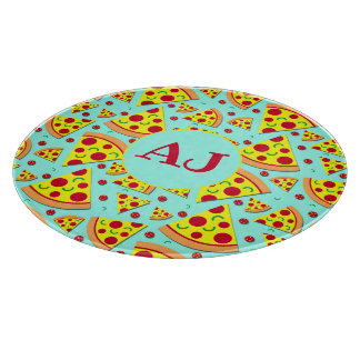 Pepperoni Pizza Slices Mönster Monogrammed