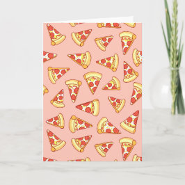 Pepperoni Pizza Teckning Mönster-gratulationskort Kort