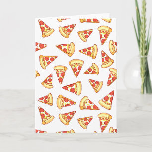 Pepperoni Pizza Teckning Mönster-gratulationskort Kort