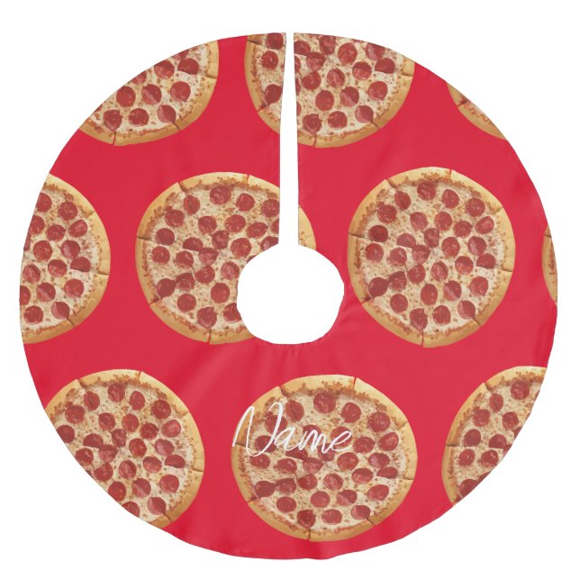 Pepperoni Pizza Thunder_Cove Julgransmatta Borstad Polyester (Framsidan)