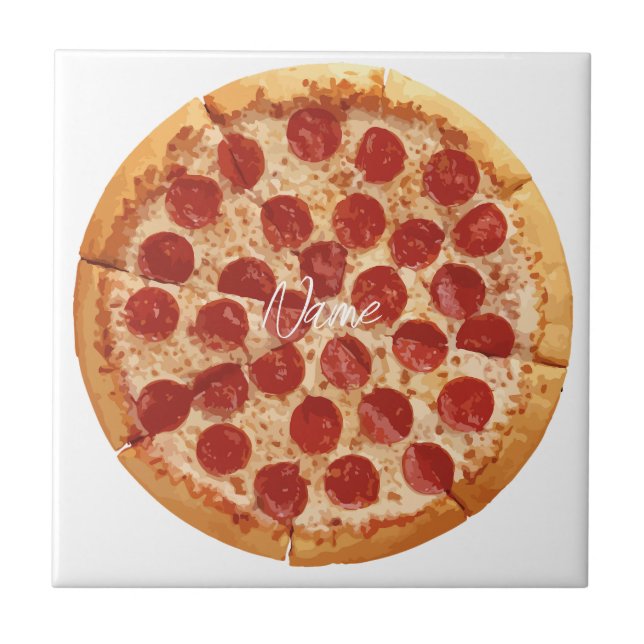 Pepperoni Pizza Thunder_Cove Kakelplatta (Framsidan)