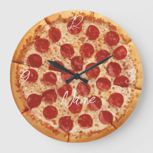 Pepperoni Pizza Thunder_Cove Stor Klocka