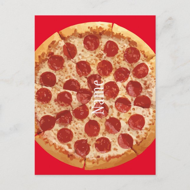 Pepperoni Pizza Thunder_Cove Vykort (Framsida)