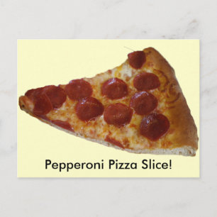 Pepperoni Pizza-vykort för segment Vykort