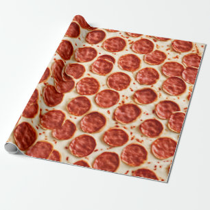 Pepperoni Pizza Wrapping Papper Presentpapper