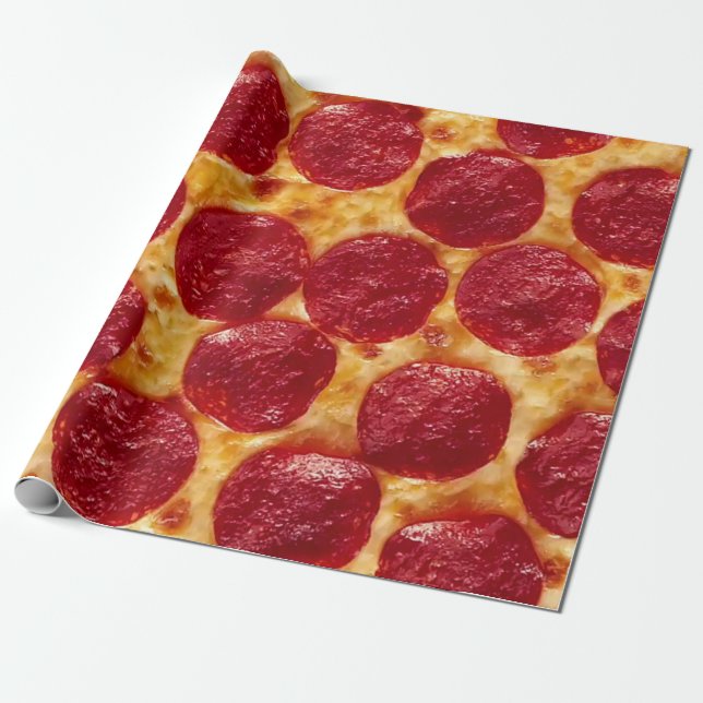 pepperonis pizza presentpapper (Utrullad)