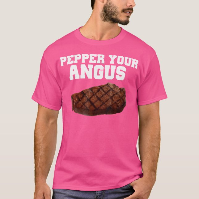 Peppra din Angus Roligt T Shirt (Framsida)
