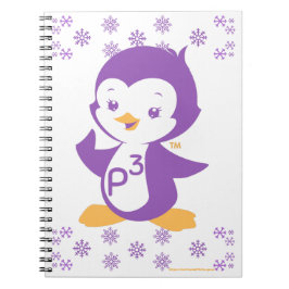Peppy Lila Penguin Anteckningsbok