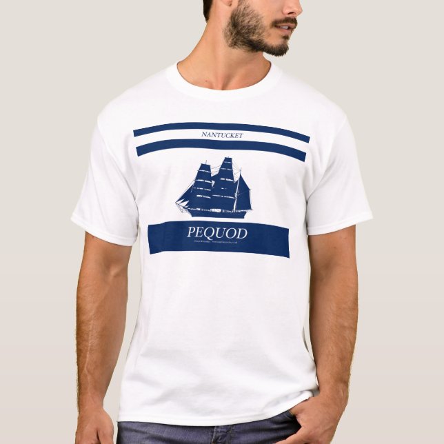 pequodblåttrand t-shirt (Framsida)