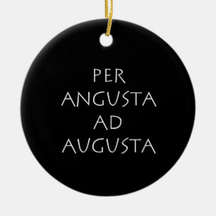 Per angusta ad augusta julgransprydnad keramik