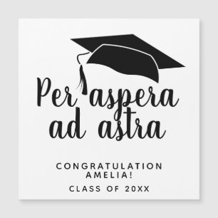 Per aspera ad astra Latinsk Citat Hatt Examen