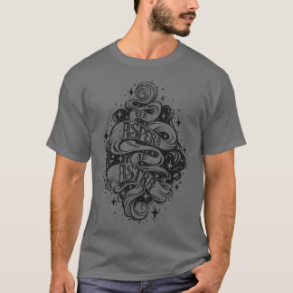 Per Aspera Ad Astra latinsk fras T Shirt