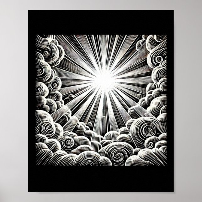 Per Aspera Ad Lux Sticker Poster (Framsidan)