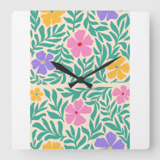  Per clocks  logo flawrs   Fyrkantig Klocka