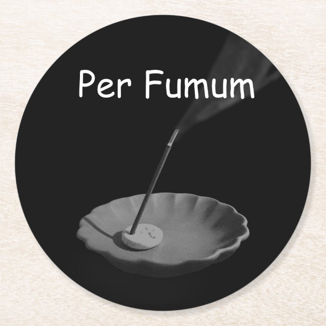 Per Fumum (type 1) Underlägg Papper Rund (Framsidan)
