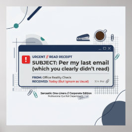 Per Min Senaste E-post Roligt Kontorscitat Poster