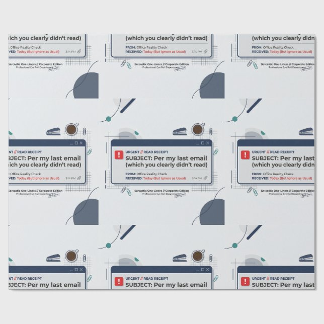 Per Min Senaste E-post Roligt Kontorscitat  Presentpapper (Platt)