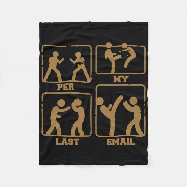 Per Min senaste e-postboxing Sarcastic Sarcasm Fleecefilt (Framsidan)
