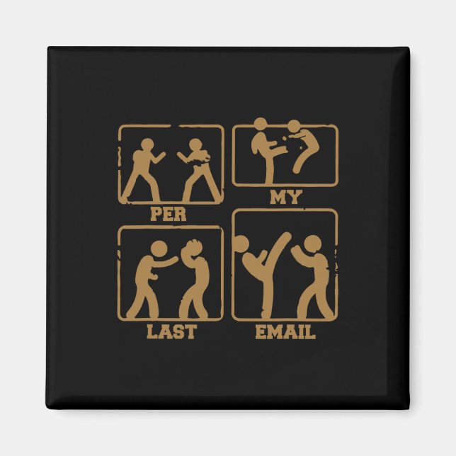 Per Min senaste e-postboxing Sarcastic Sarcasm Magnet (Framsidan)
