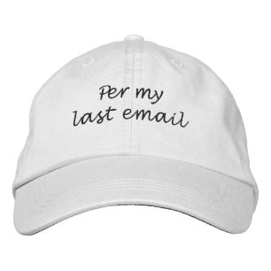 Per min sista e-post broderad keps