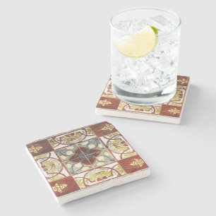 Peranakan belägger med tegel kustfartyget underlägg sten