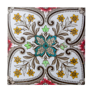 Peranakan Blommigt Tiles Kakelplatta