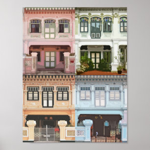 Peranakan Shophouse Poster