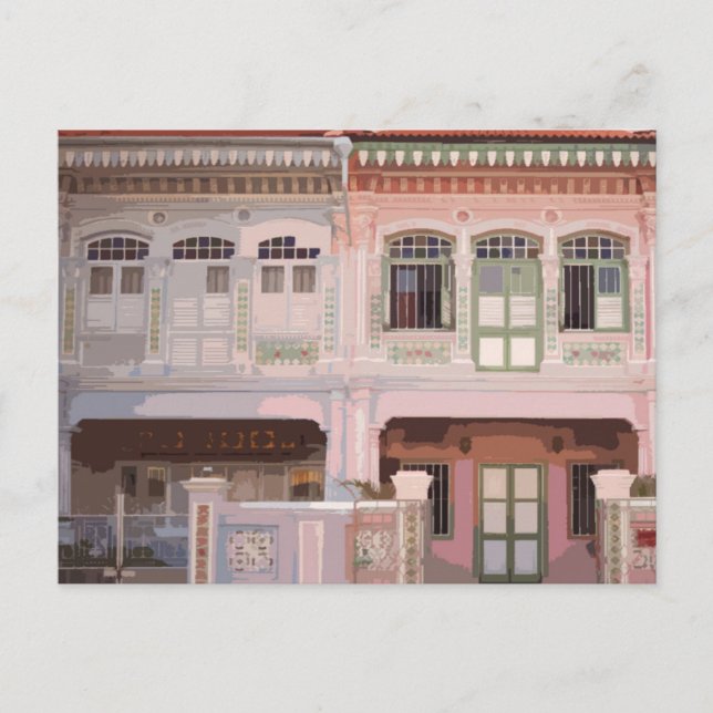Peranakan Shophouse-vykort Vykort (Framsida)