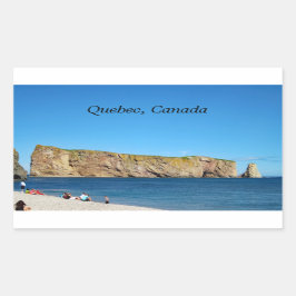 Percé-klippan i Saint Lawrence-bukten Rektangulärt Klistermärke