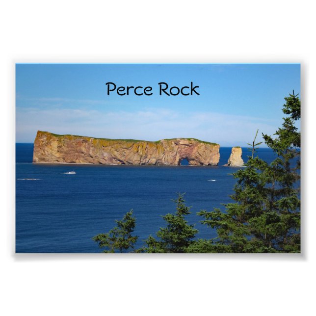 Percé-klippan i Saint Lawrenceviken Fototryck (Framsidan)