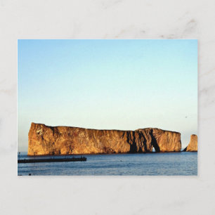 Perce sten, Gaspe, Quebec, Kanada stenbildande Vykort