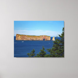 Percé Sten i Bukt vid St. Lawrence Canvastryck