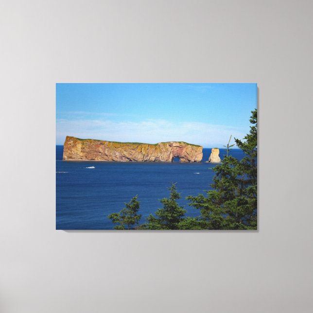 Percé Sten i Bukt vid St. Lawrence Canvastryck (Framsida)