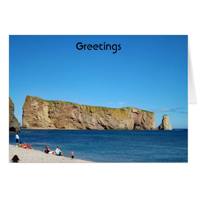 Percé Sten i Bukt vid St. Lawrence OBS Kort (Framsidan Horizontal)