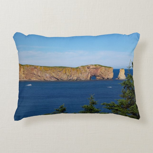 Percé Sten i Bukt vid St. Lawrence Prydnadskudde (Framsidan)