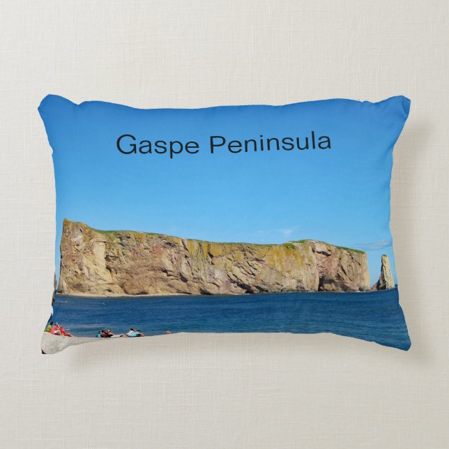 Percé Sten i Bukt vid St. Lawrence Prydnadskudde (Framsidan)