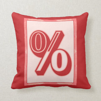 Percent monogrammed fyllning av hallon kudde